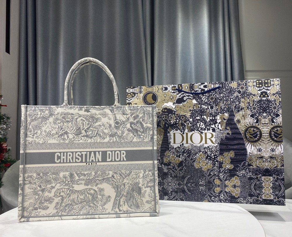 1:1 Replica Christian Dior Large Dior Book Tote Gray Multicolor, For Women, Women’s Handbags 16.5in/42cm CD