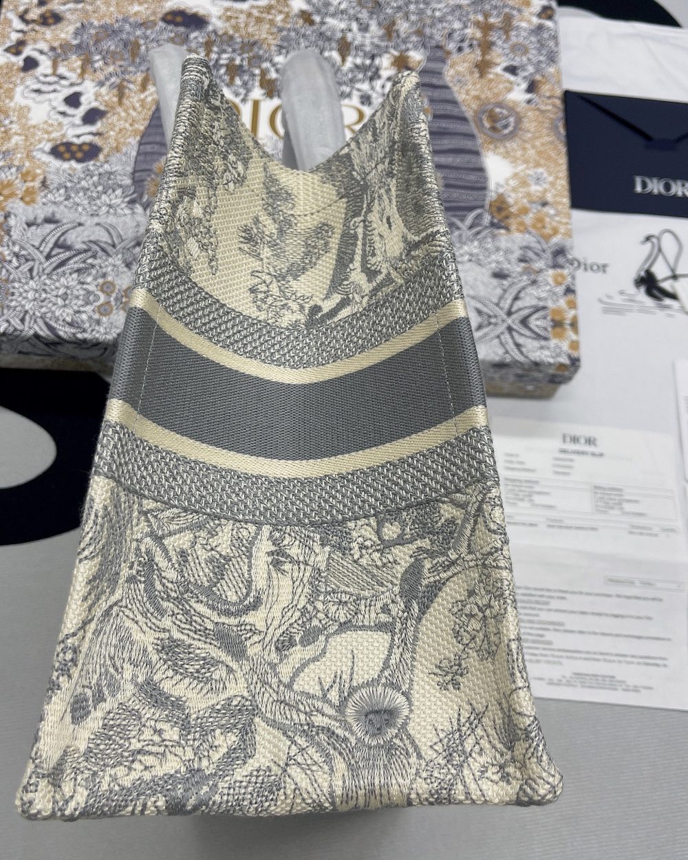 1:1 Replica Christian Dior Large Dior Book Tote Gray Multicolor, For Women, Women’s Handbags 16.5in/42cm CD
