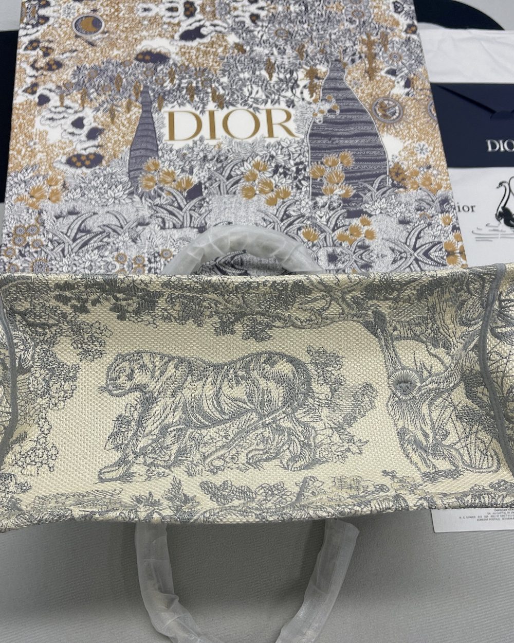 1:1 Replica Christian Dior Large Dior Book Tote Gray Multicolor, For Women, Women’s Handbags 16.5in/42cm CD