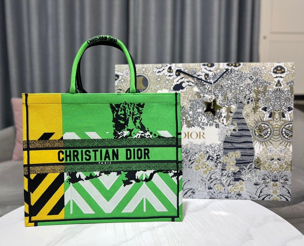 1:1 Replica Christian Dior Large Dior Book Tote Green, For Women, Women’s Handbags 16.5in/42cm CD