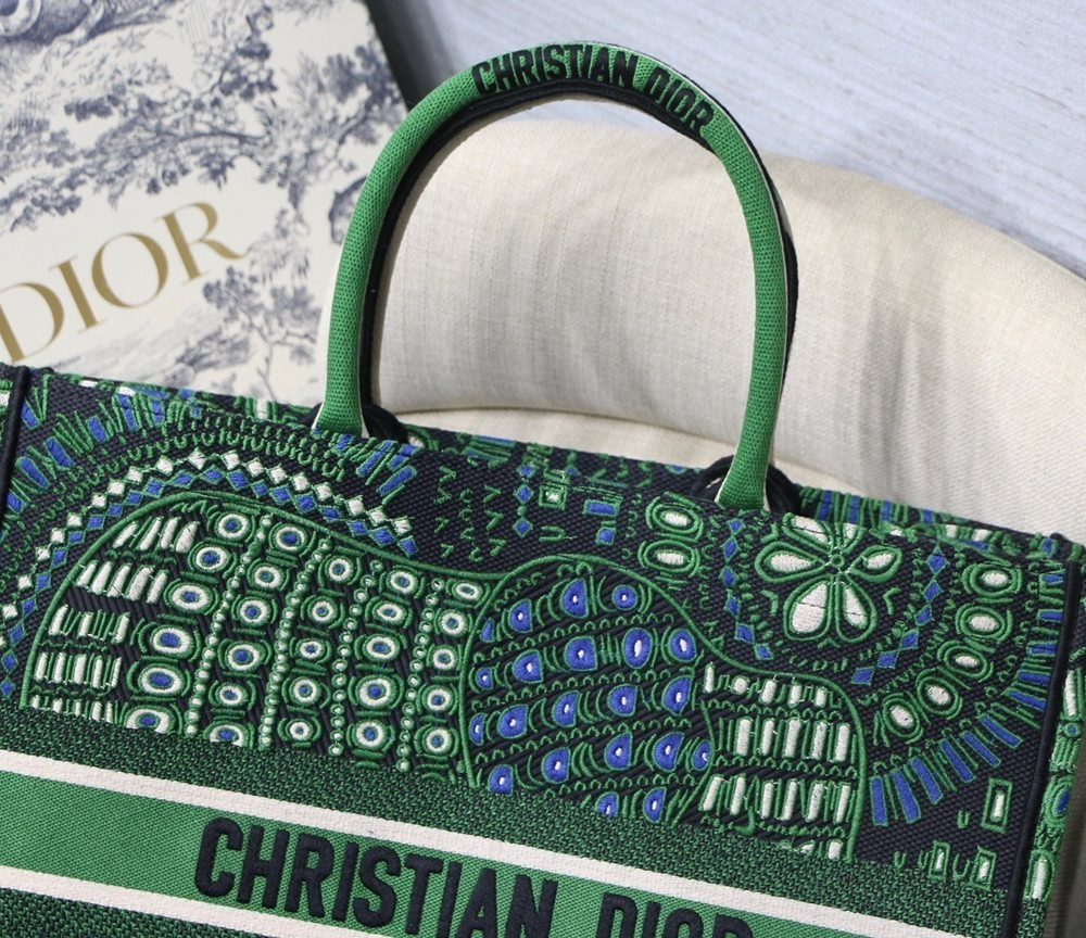 1:1 Replica Christian Dior Large Dior Book Tote Green Multicolor, For Women, Women’s Handbags 16.5in/42cm CD