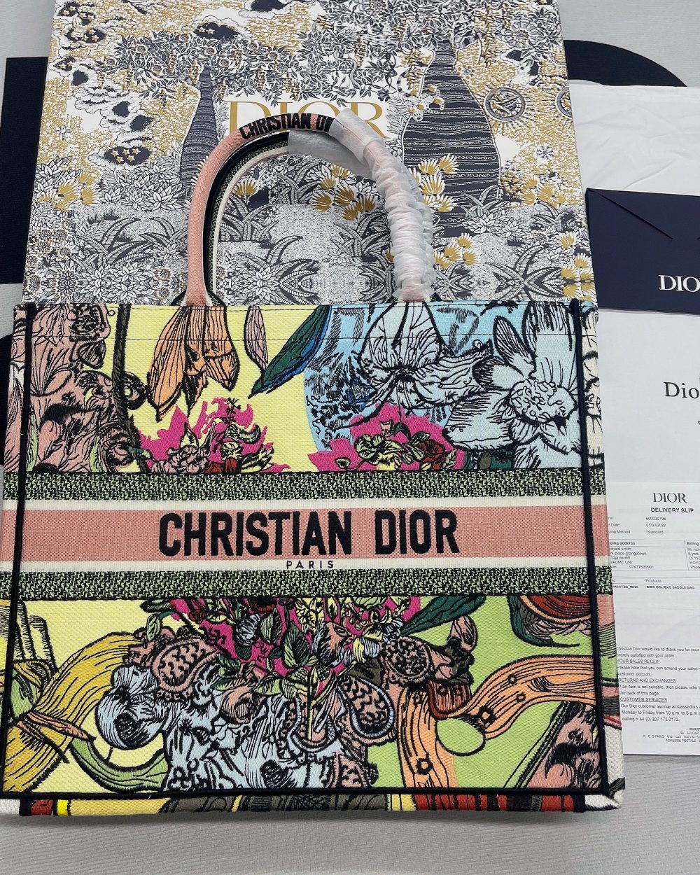 1:1 Replica Christian Dior Large Dior Book Tote Multicolor, For Women, Women’s Handbags 16.5in/42cm CD