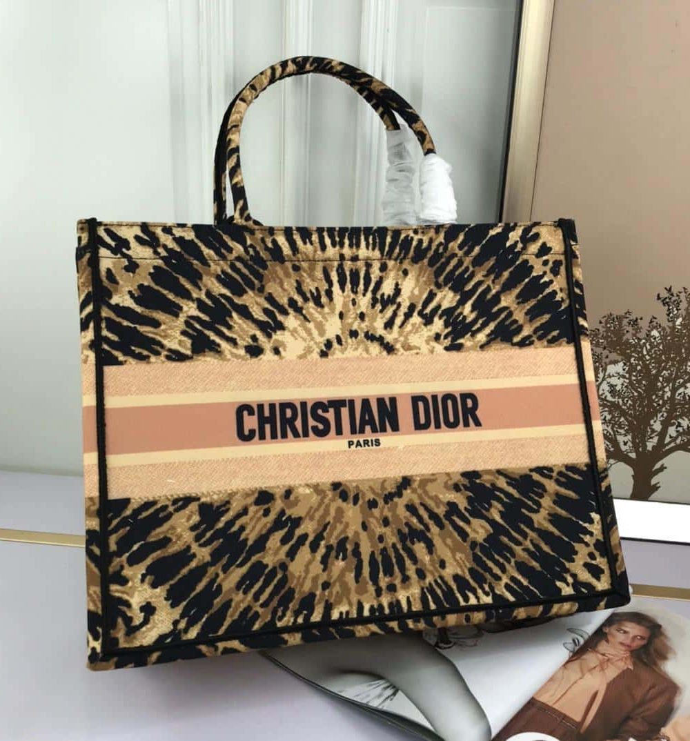 1:1 Replica Christian Dior Large Dior Book Tote Multicolor Tie & Dior Embroidery, Multicolor, For Women Women’s Handbags, Shoulder Bags, 42cm CD M1286ZJAI M884
