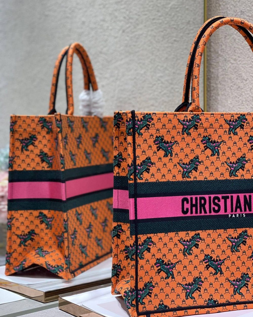 1:1 Replica Christian Dior Large Dior Book Tote Orange Multicolor, For Women, Women’s Handbags 16.5in/42cm CD