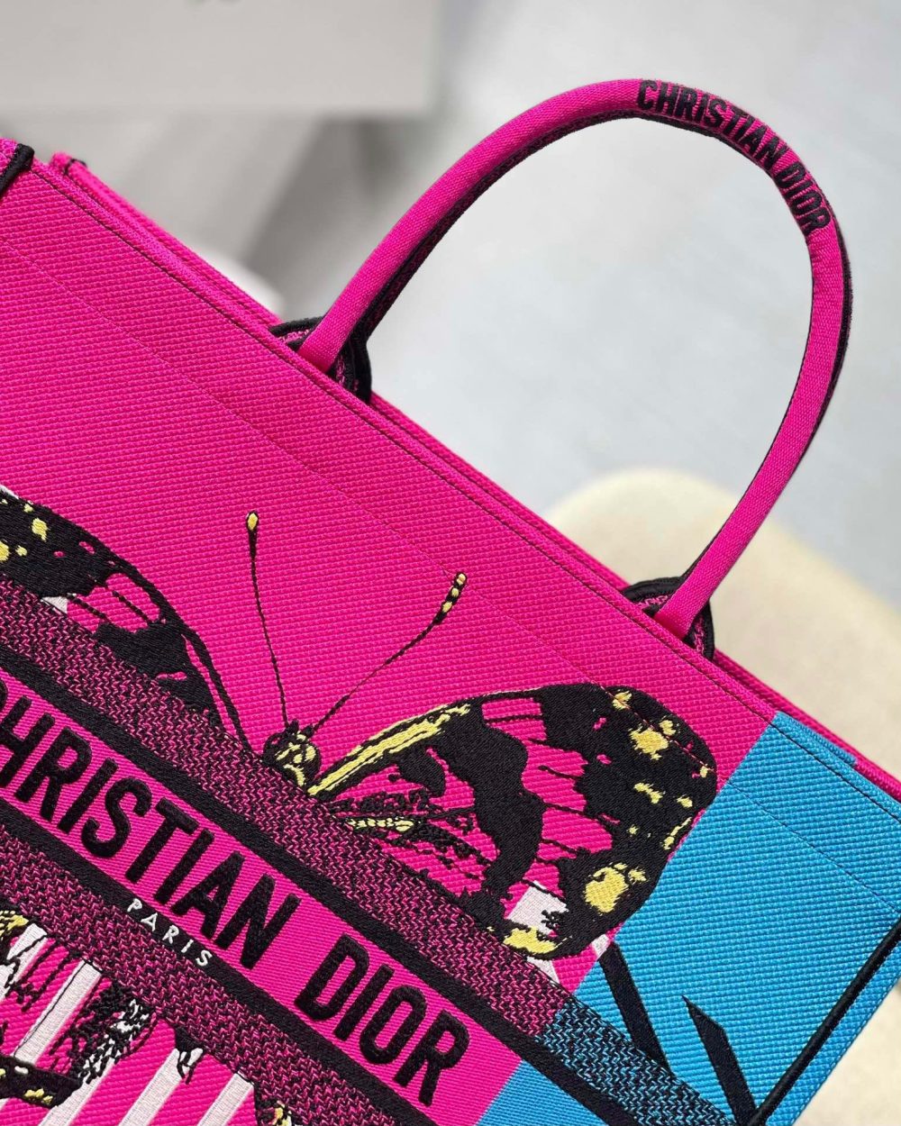 1:1 Replica Christian Dior Large Dior Book Tote Pink And Blue, For Women, Women’s Handbags 16.5in/42cm CD