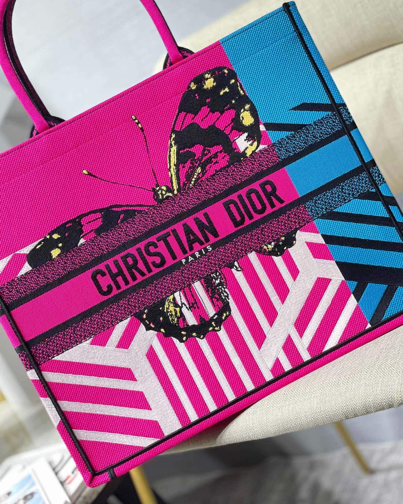 1:1 Replica Christian Dior Large Dior Book Tote Pink And Blue, For Women, Women’s Handbags 16.5in/42cm CD - Image 6