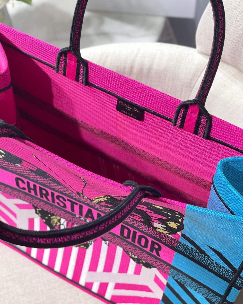 1:1 Replica Christian Dior Large Dior Book Tote Pink And Blue, For Women, Women’s Handbags 16.5in/42cm CD