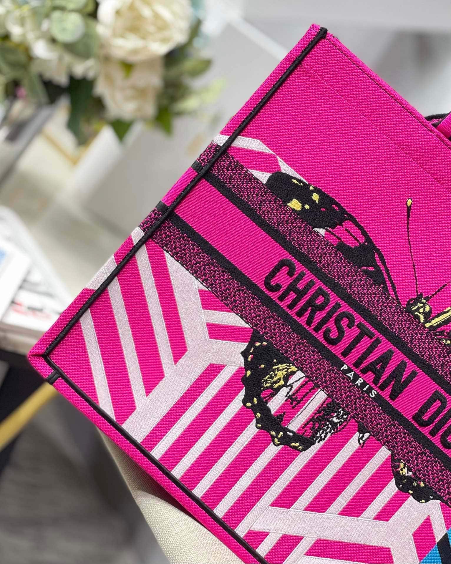 1:1 Replica Christian Dior Large Dior Book Tote Pink And Blue, For Women, Women’s Handbags 16.5in/42cm CD - Image 3