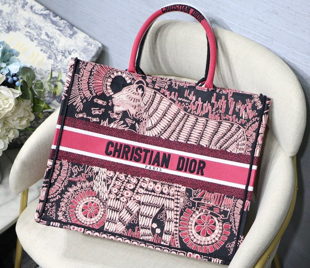 1:1 Replica Christian Dior Large Dior Book Tote Pink Multicolor, For Women, Women’s Handbags 16.5in/42cm CD