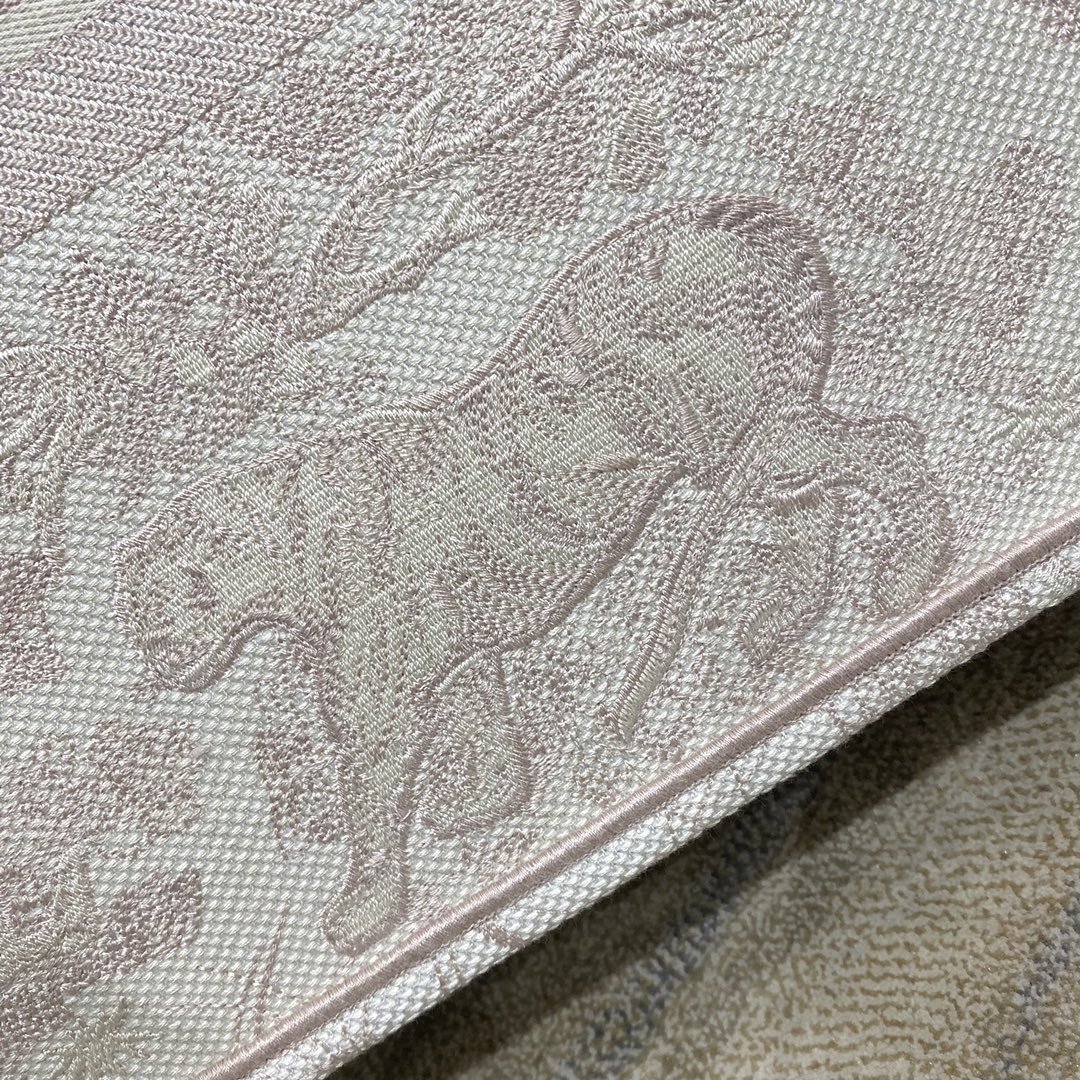 1:1 Replica Christian Dior Large Dior Book Tote Pink Toile de Jouy Embroidery, Light Pink, For Women Women’s Handbags, 42cm CD M1286ZTDT_M956 - Image 6