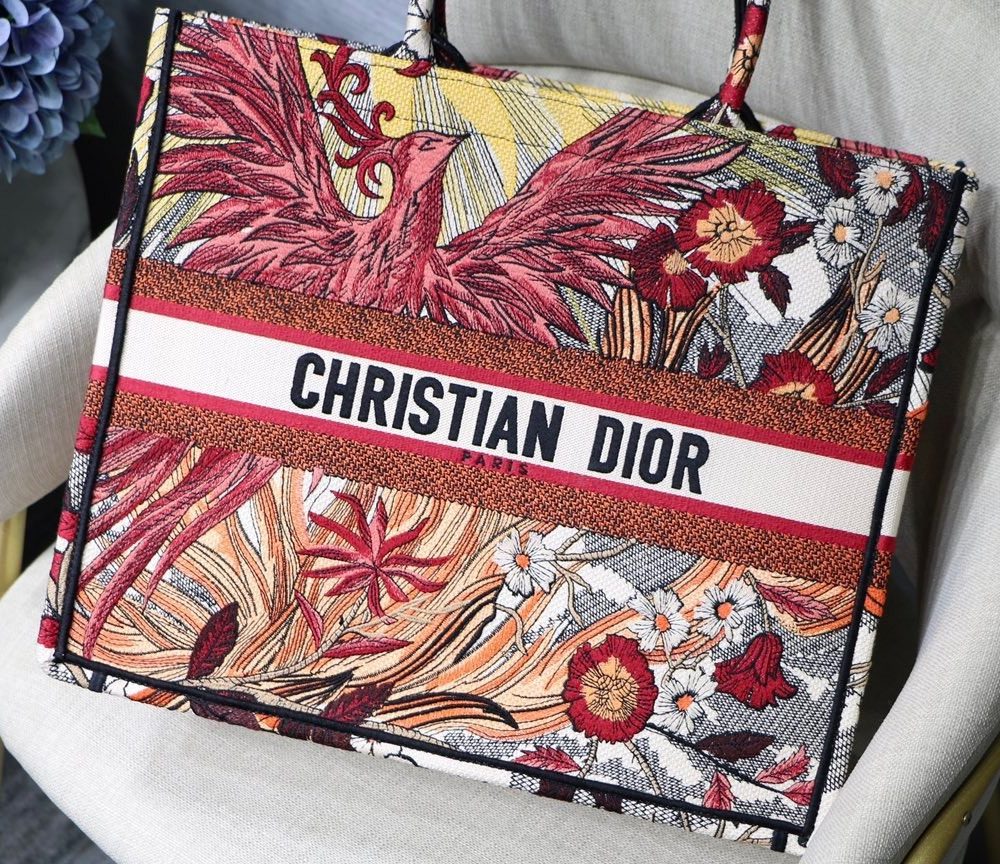 1:1 Replica Christian Dior Large Dior Book Tote Red Multicolor, For Women, Women’s Handbags 16.5in/42cm CD