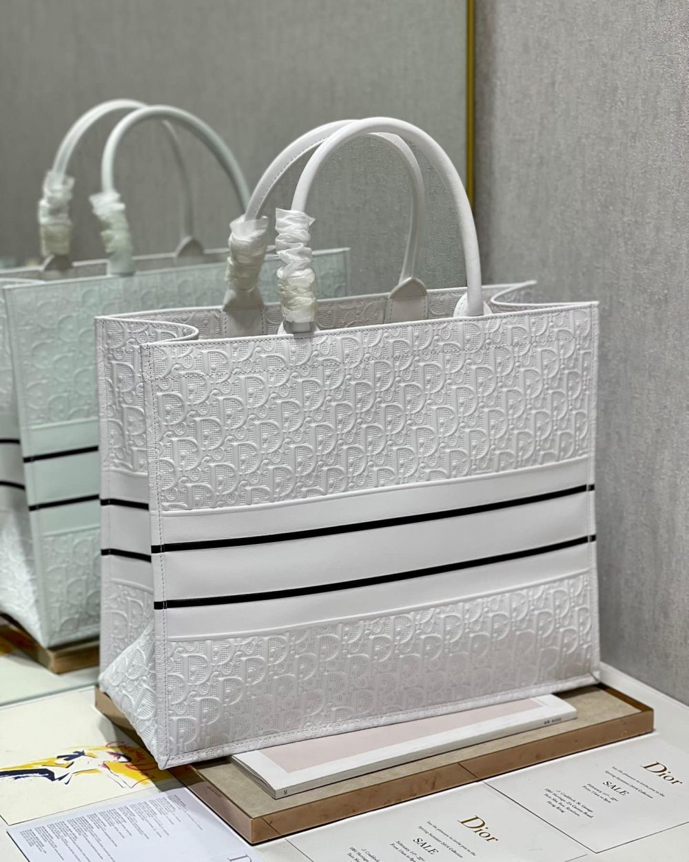 1:1 Replica Christian Dior Large Dior Book Tote White, For Women, Women’s Handbags 16.5in/42cm CD