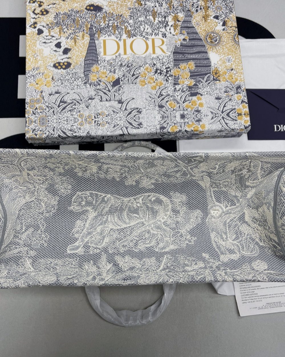 1:1 Replica Christian Dior Large Dior Book Tote White Multicolor, For Women, Women’s Handbags 16.5in/42cm CD