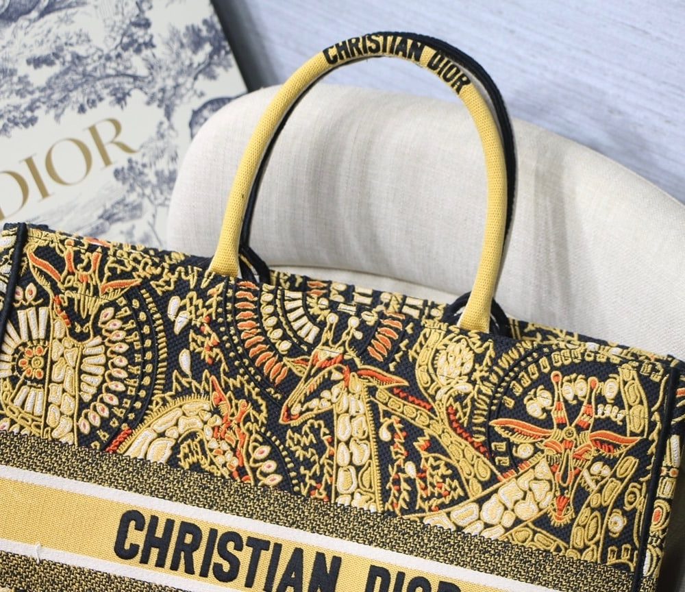 1:1 Replica Christian Dior Large Dior Book Tote Yellow Multicolor, For Women, Women’s Handbags 16.5in/42cm CD