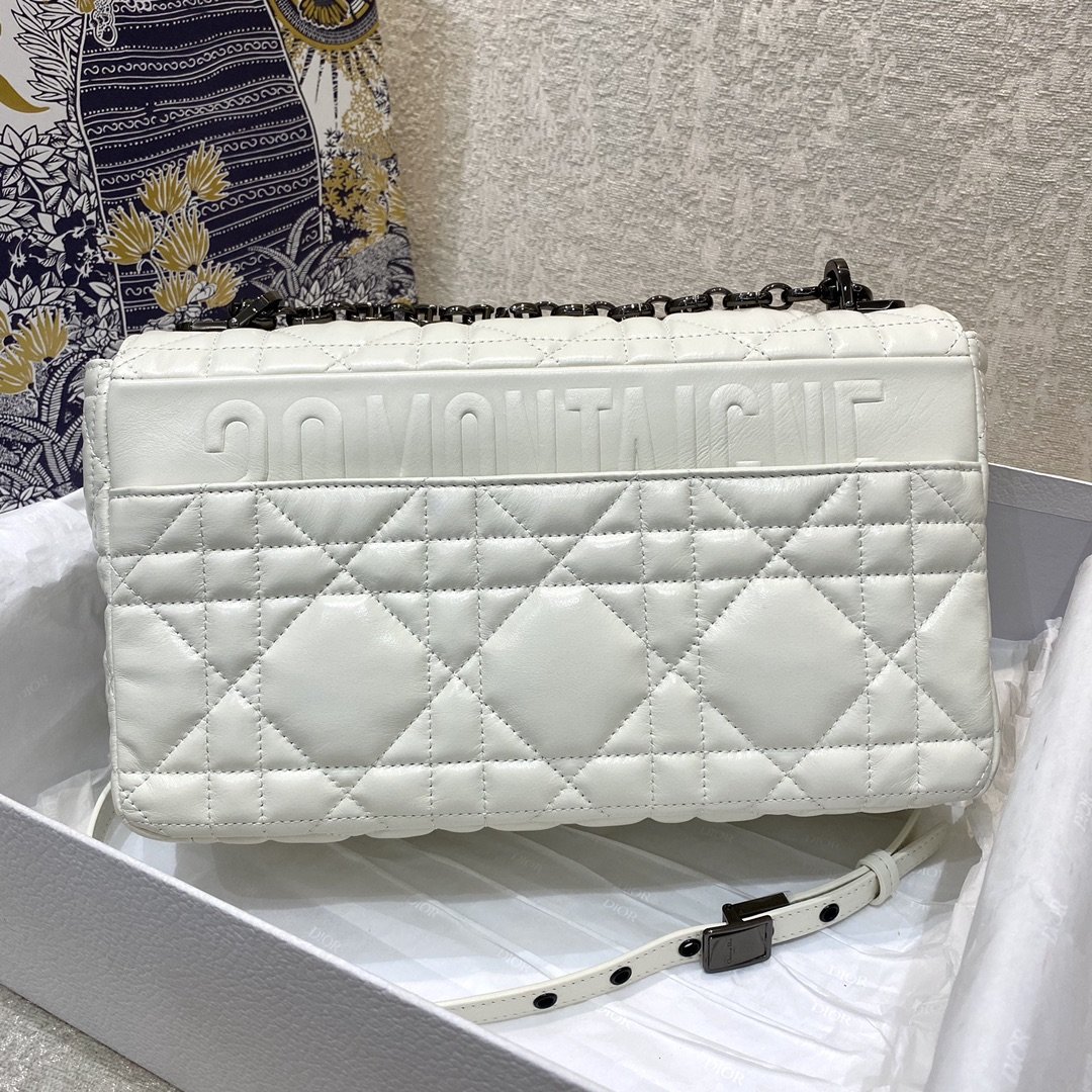 1:1 Replica Christian Dior Large Dior Caro Bag, White, For Women Women’s Handbags, Crossbody Bags, 28cm CD - Image 5