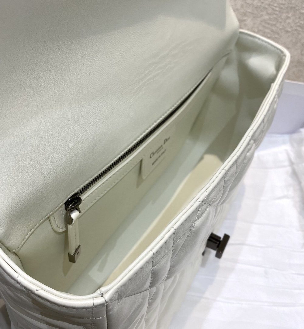 1:1 Replica Christian Dior Large Dior Caro Bag, White, For Women Women’s Handbags, Crossbody Bags, 28cm CD