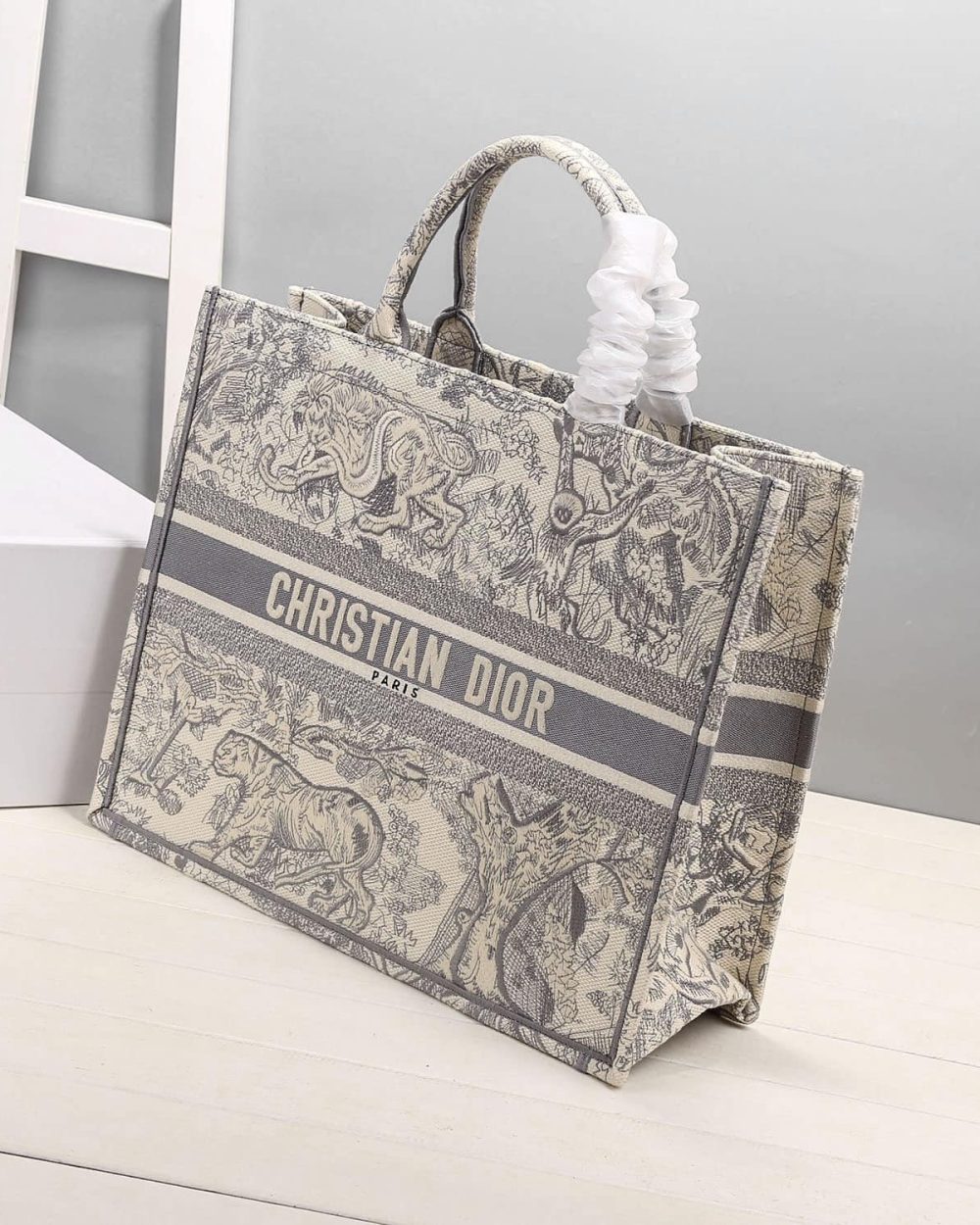 1:1 Replica Christian Dior Medium Dior Book Tote Bag By Maria Grazia Chiuri Grey For Women 14in/36cm CD M1296ZTDT_M932