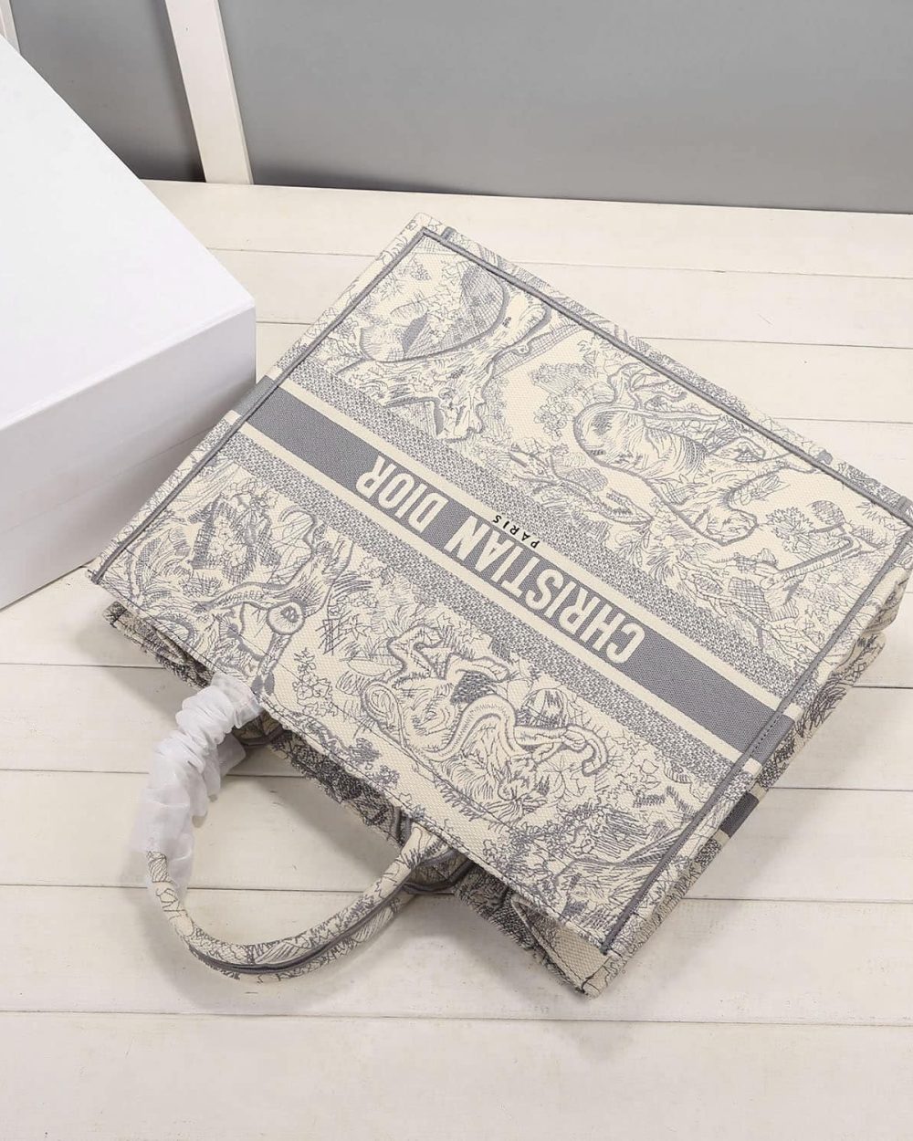 1:1 Replica Christian Dior Medium Dior Book Tote Bag By Maria Grazia Chiuri Grey For Women 14in/36cm CD M1296ZTDT_M932