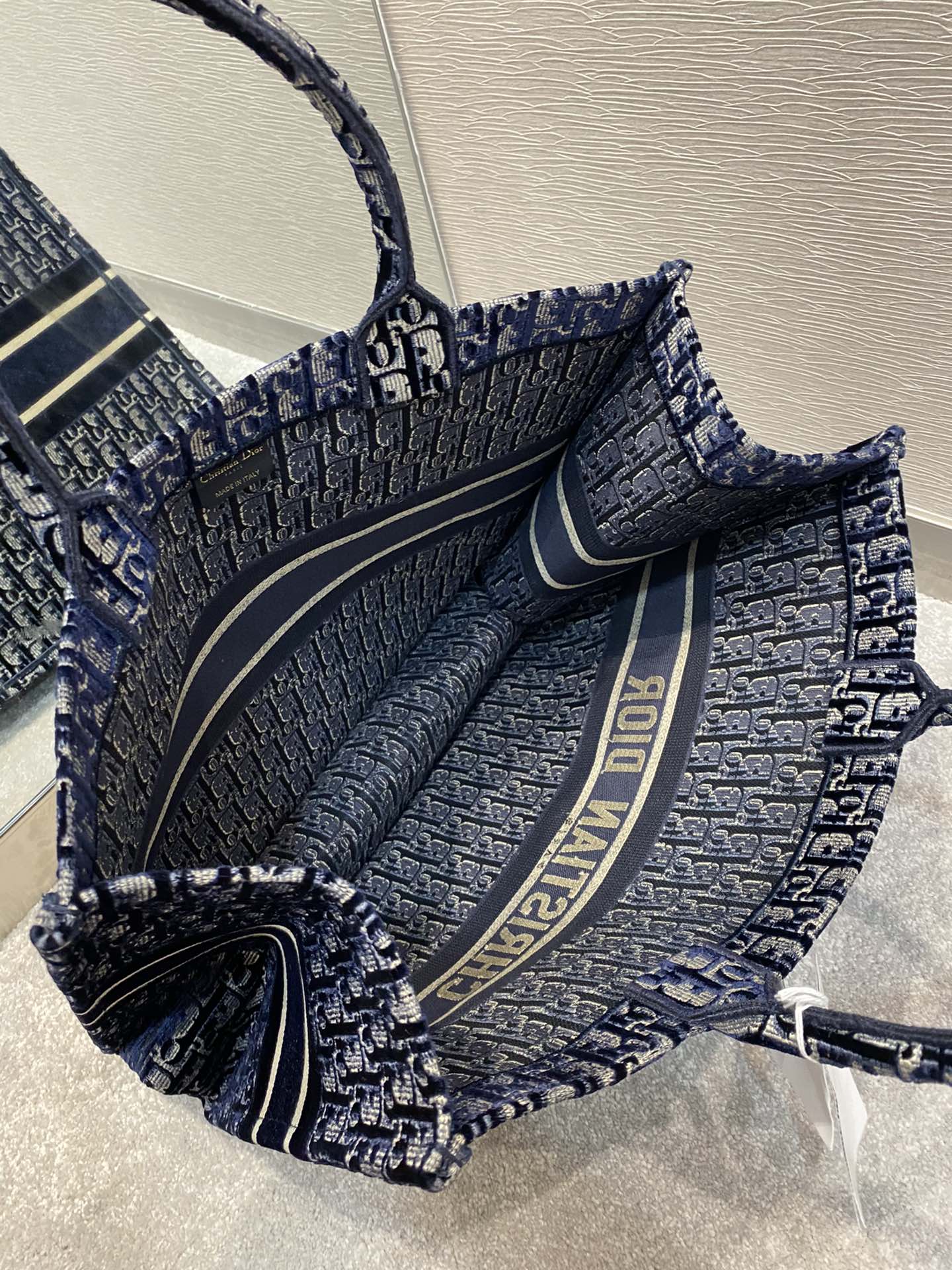 1:1 Replica Christian Dior Medium Dior Book Tote Dark Blue For Women 14in/36cm CD M1296ZRIW_M928 - Image 6