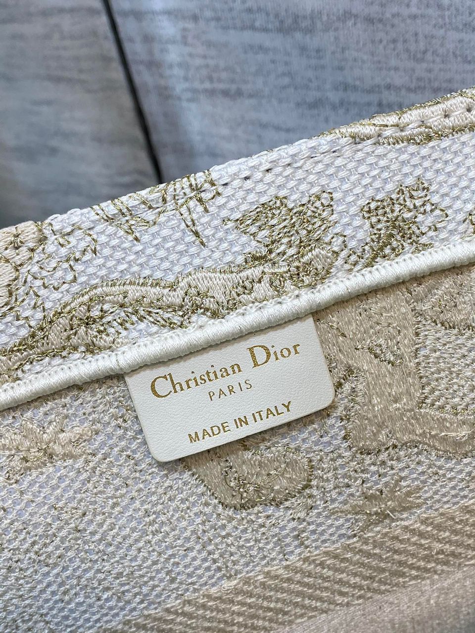 1:1 Replica Christian Dior Medium Dior Book Tote Gold-Tone Toile de Jouy Embroidery, Gold, For Women Women’s Handbags, 36cm CD M1296ZTQO_M01E - Image 3