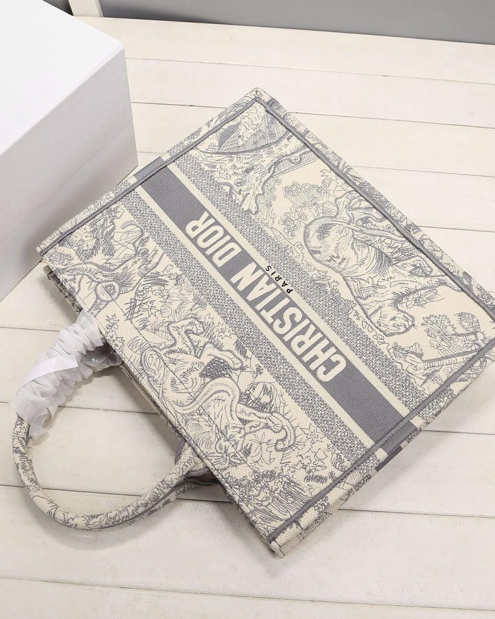 1:1 Replica Christian Dior Medium Dior Book Tote Gray, For Women, Women’s Handbags 14in/36cm CD M1296ZTDT_M932