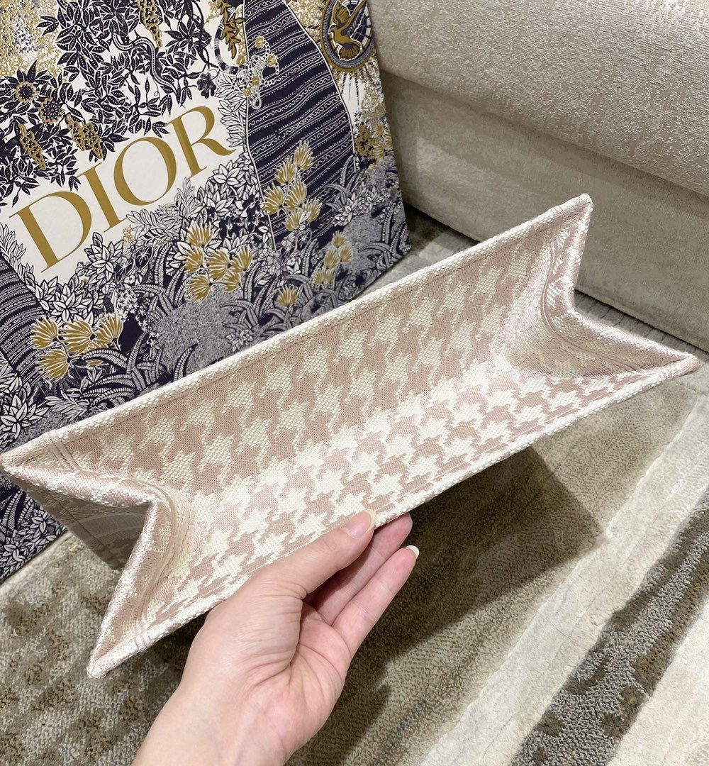 1:1 Replica Christian Dior Medium Dior Book Tote Pastel Houndstooth Embroidery, Pastel, For Women Women’s Handbags, Shoulder Bags, 36cm CD