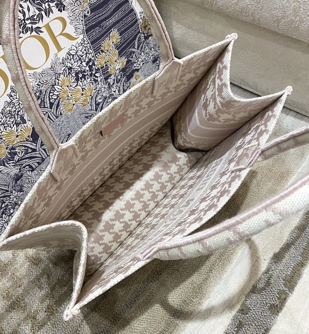 1:1 Replica Christian Dior Medium Dior Book Tote Pastel Houndstooth Embroidery, Pastel, For Women Women’s Handbags, Shoulder Bags, 36cm CD