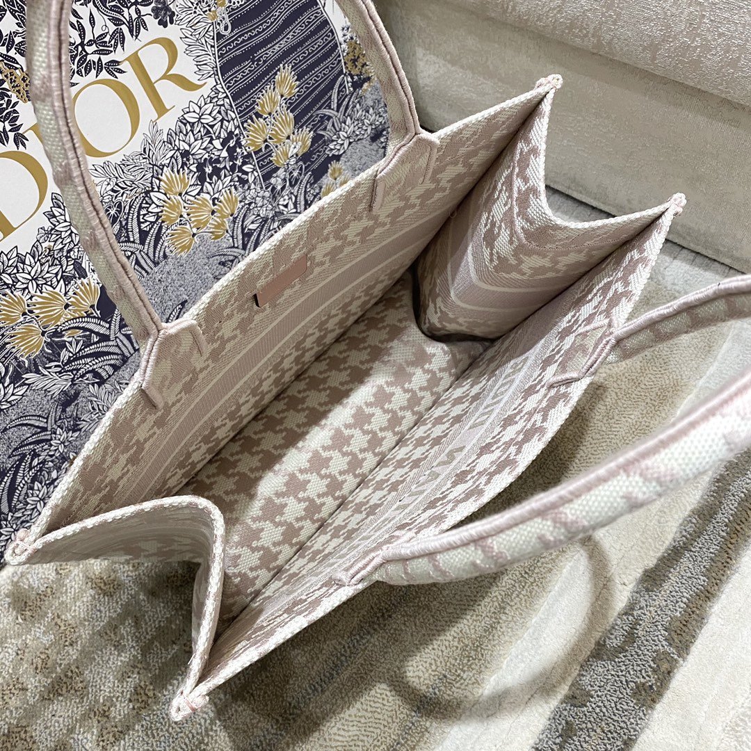 1:1 Replica Christian Dior Medium Dior Book Tote Pastel Houndstooth Embroidery, Pastel, For Women Women’s Handbags, Shoulder Bags, 36cm CD - Image 2
