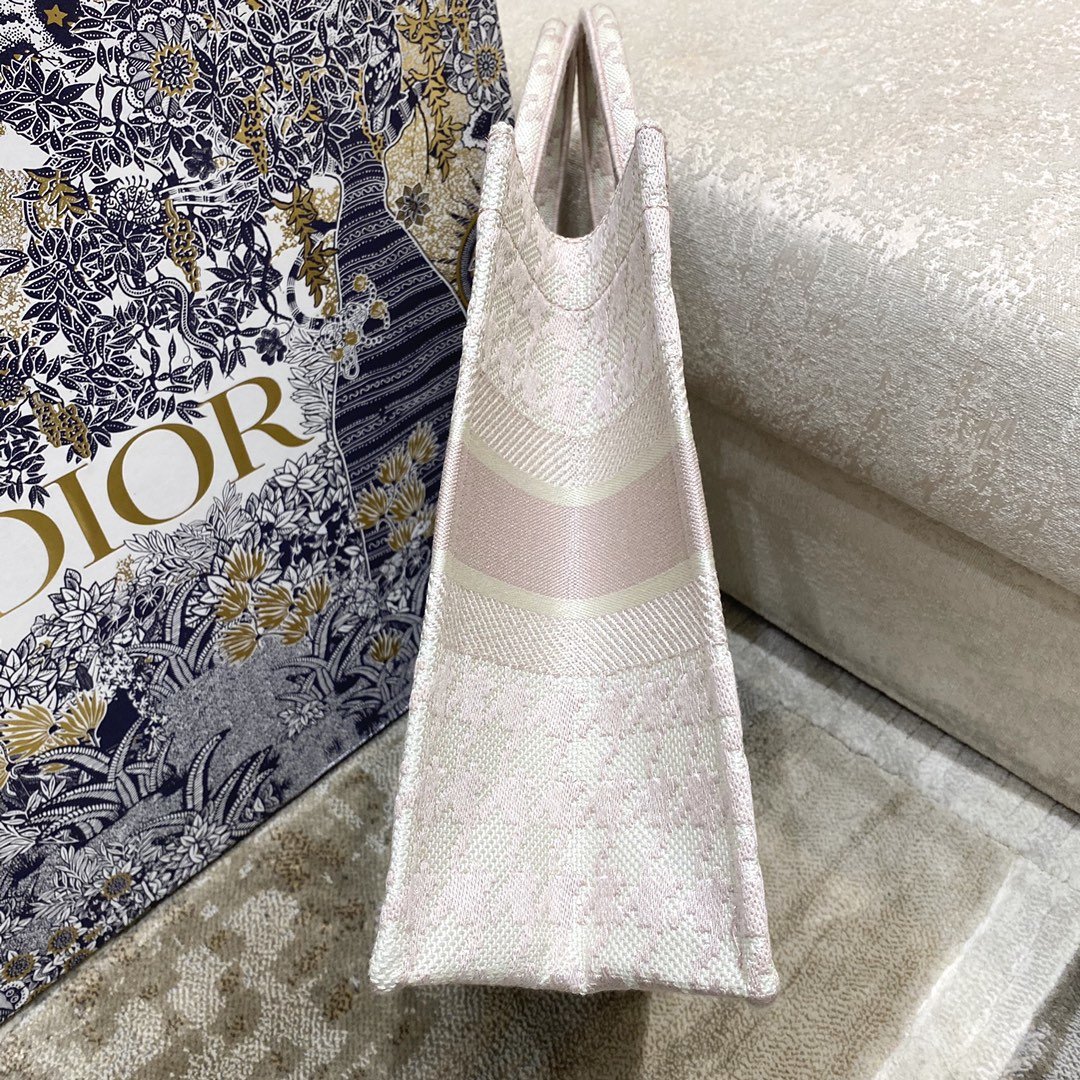 1:1 Replica Christian Dior Medium Dior Book Tote Pastel Houndstooth Embroidery, Pastel, For Women Women’s Handbags, Shoulder Bags, 36cm CD - Image 6
