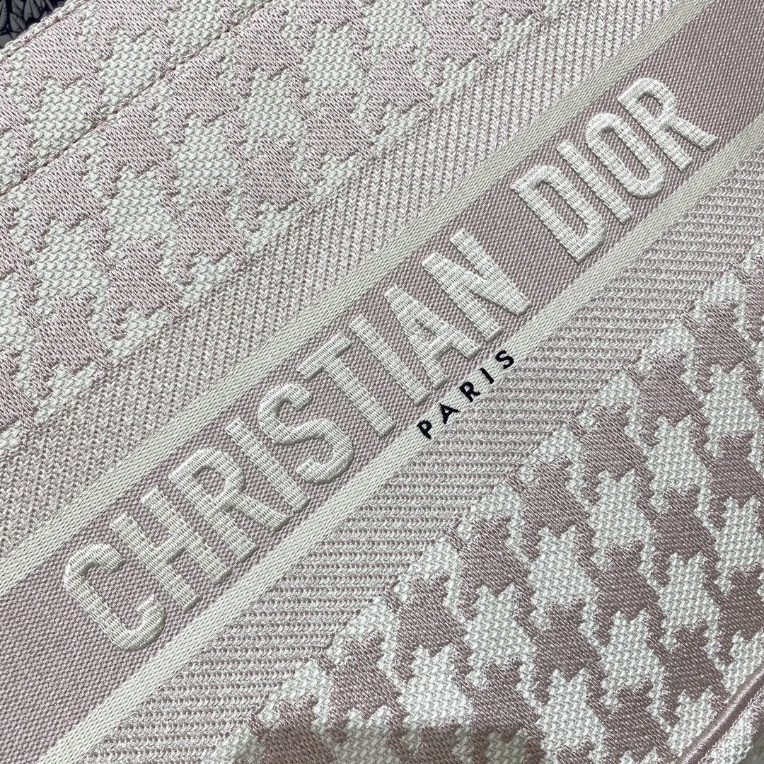 1:1 Replica Christian Dior Medium Dior Book Tote Pastel Houndstooth Embroidery, Pastel, For Women Women’s Handbags, Shoulder Bags, 36cm CD - Image 5