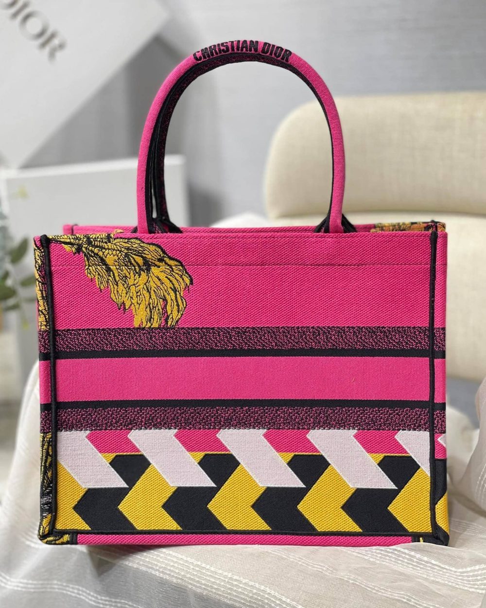 1:1 Replica Christian Dior Medium Dior Book Tote Pink, For Women, Women’s Handbags 14in/36cm CD