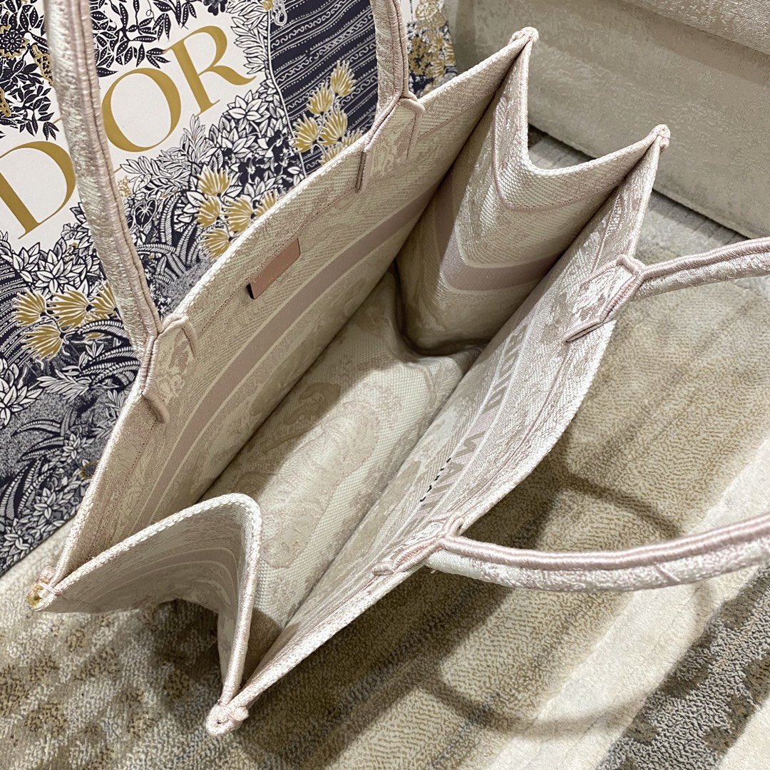 1:1 Replica Christian Dior Medium Dior Book Tote Pink Toile de Jouy Reverse Embroidery, Light Pink, For Women Women’s Handbags, 36cm CD - Image 6