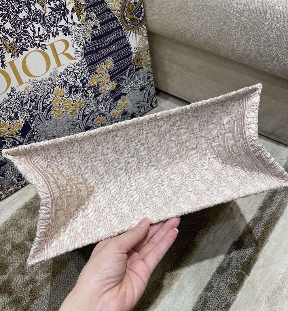 1:1 Replica Christian Dior Medium Dior Book Tote Pink Toile de Jouy Reverse Embroidery, Light Pink, For Women Women’s Handbags, 36cm CD