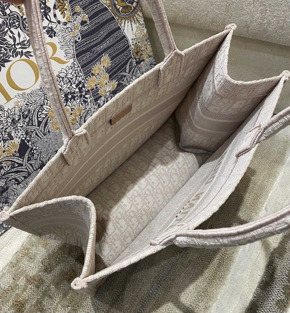 1:1 Replica Christian Dior Medium Dior Book Tote Pink Toile de Jouy Reverse Embroidery, Light Pink, For Women Women’s Handbags, 36cm CD