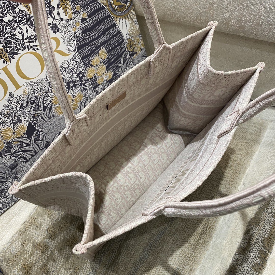 1:1 Replica Christian Dior Medium Dior Book Tote Pink Toile de Jouy Reverse Embroidery, Light Pink, For Women Women’s Handbags, 36cm CD - Image 4