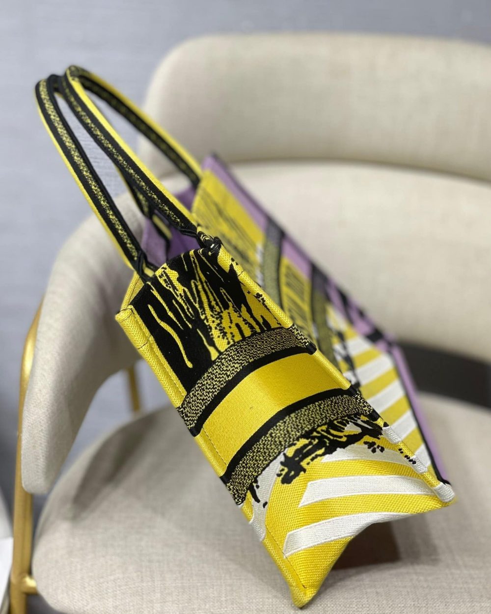 1:1 Replica Christian Dior Medium Dior Book Tote Yellow And Pink, For Women, Women’s Handbags 14in/36cm CD