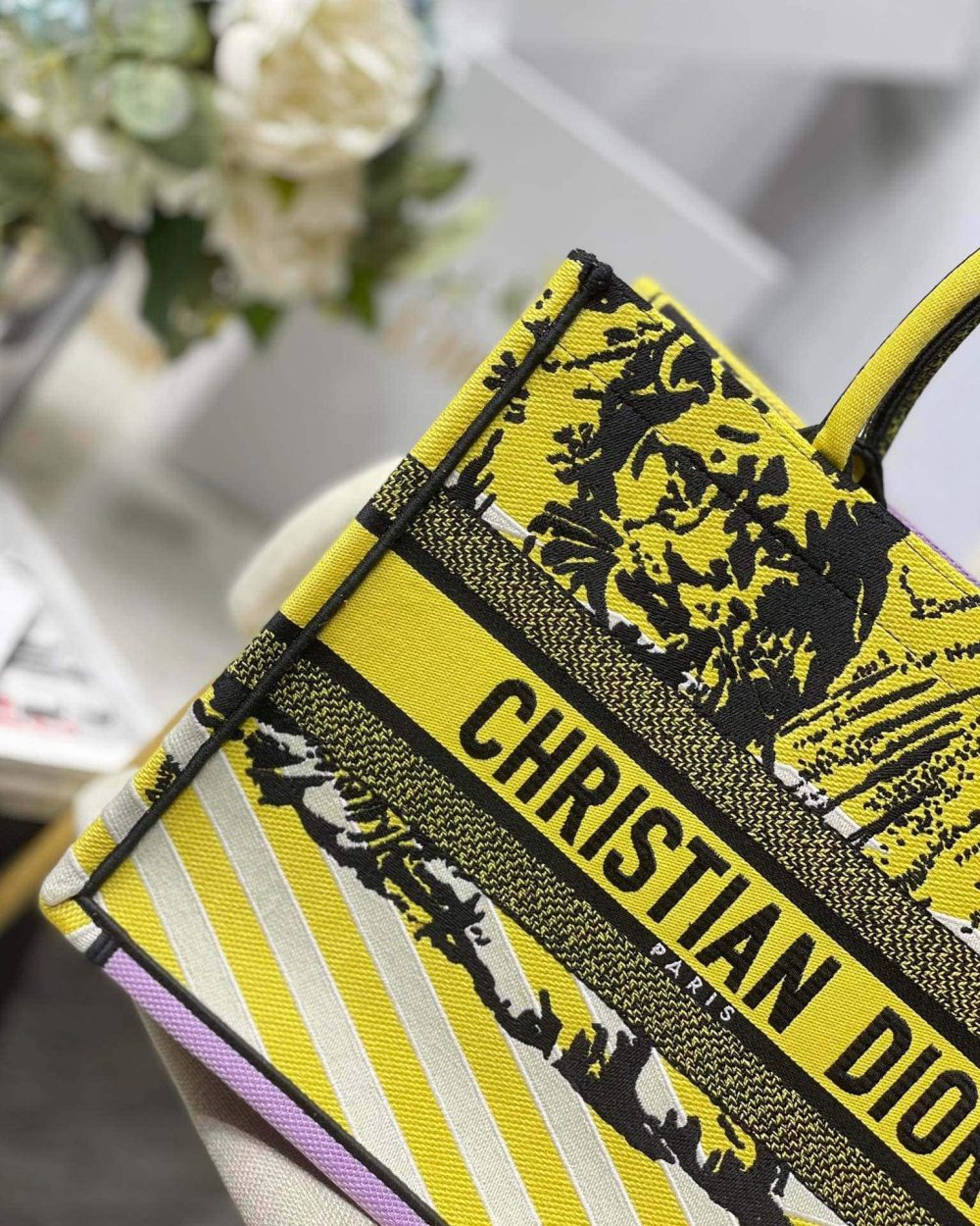 1:1 Replica Christian Dior Medium Dior Book Tote Yellow And Pink, For Women, Women’s Handbags 14in/36cm CD