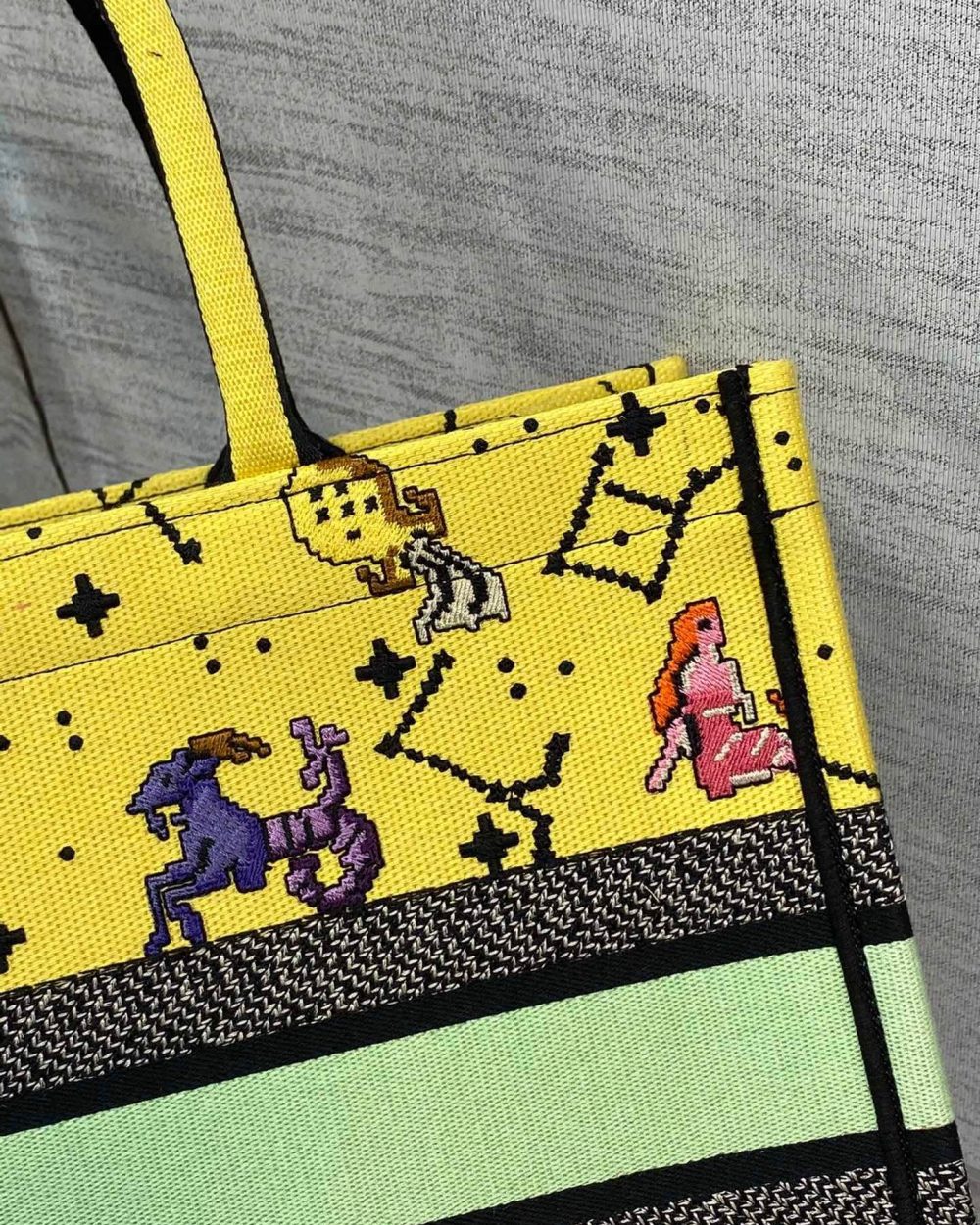 1:1 Replica Christian Dior Medium Dior Book Tote Yellow Multicolor, For Women, Women’s Handbags 14in/36cm CD