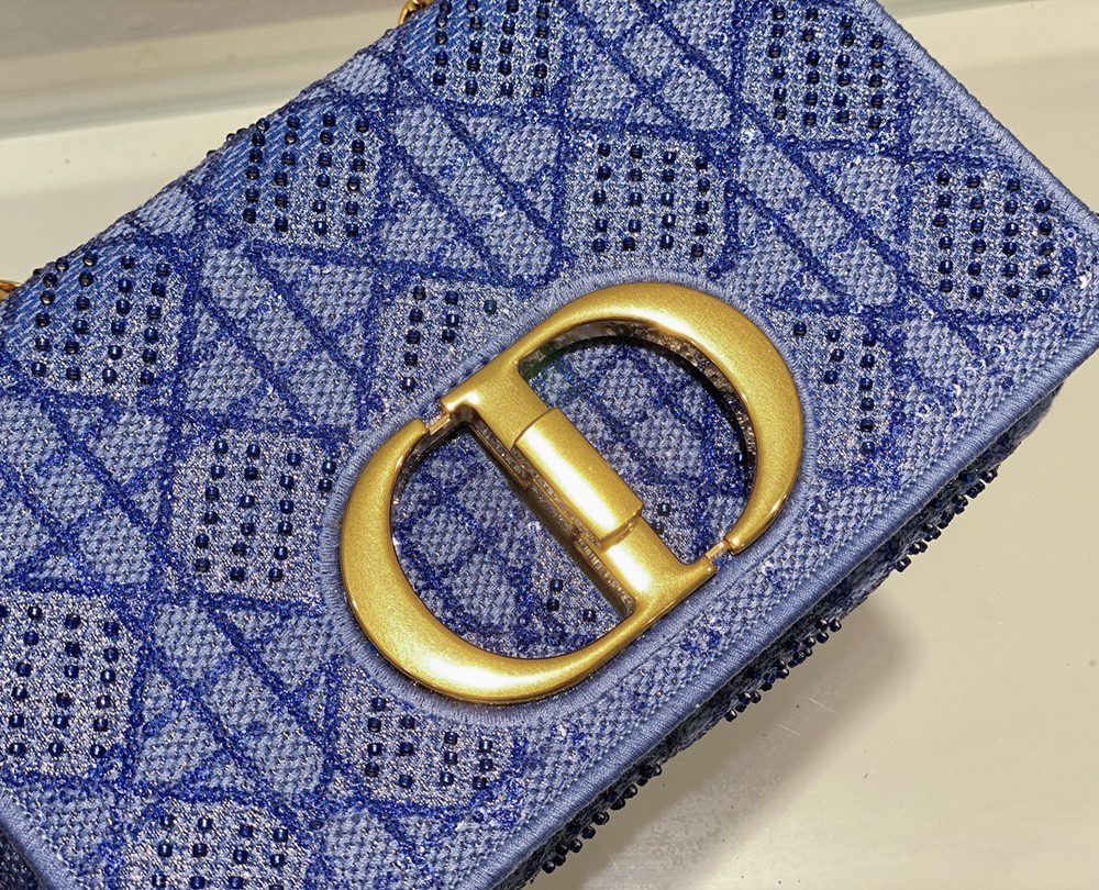 1:1 Replica Christian Dior Medium Dior Caro Bag Blue, For Women, Women’s Handbags 25.5cm/10in CD