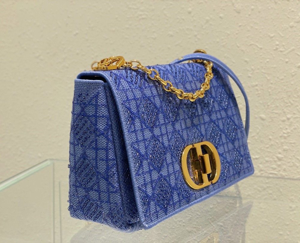 1:1 Replica Christian Dior Medium Dior Caro Bag Blue, For Women, Women’s Handbags 27.5cm/10.8in CD