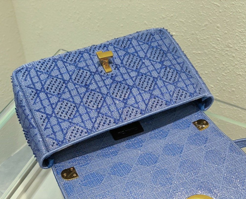 1:1 Replica Christian Dior Medium Dior Caro Bag Blue, For Women, Women’s Handbags 27.5cm/10.8in CD