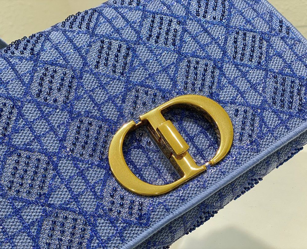 1:1 Replica Christian Dior Medium Dior Caro Bag Blue, For Women, Women’s Handbags 27.5cm/10.8in CD