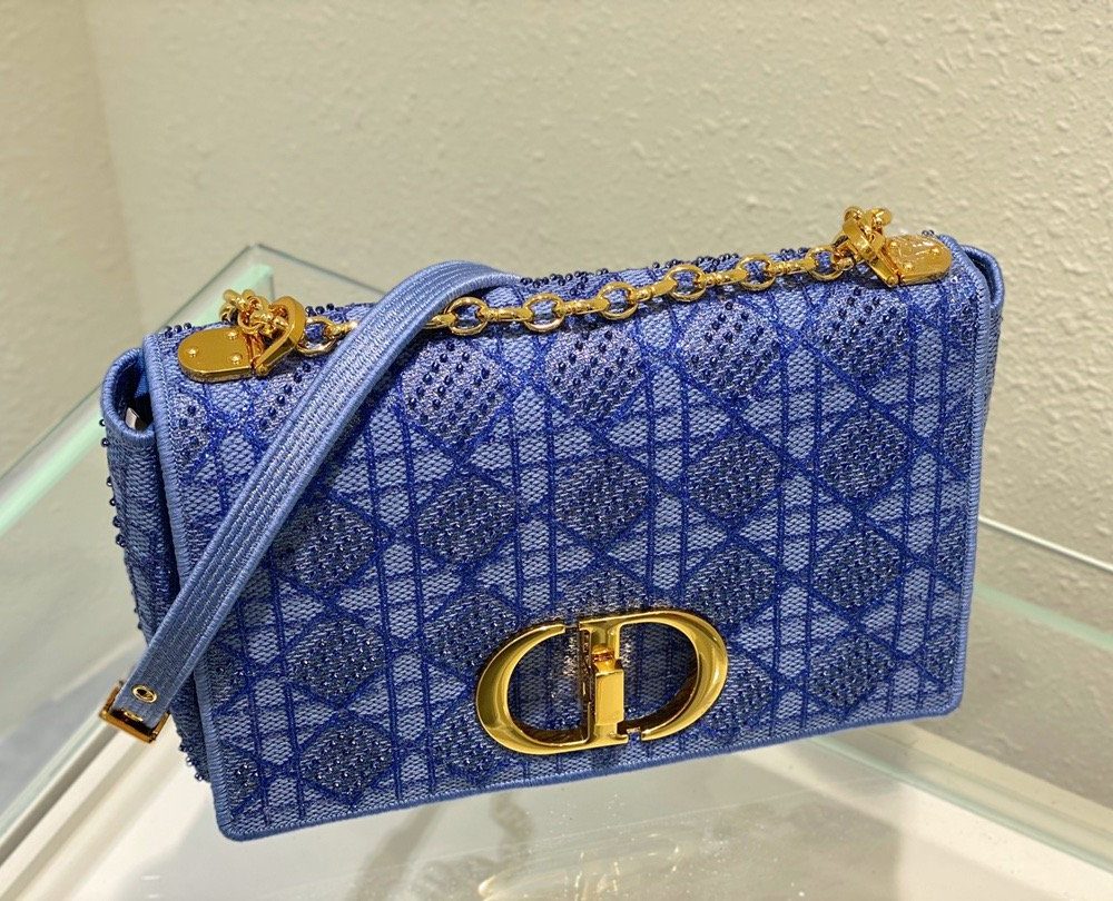 1:1 Replica Christian Dior Medium Dior Caro Bag Blue, For Women, Women’s Handbags 27.5cm/10.8in CD