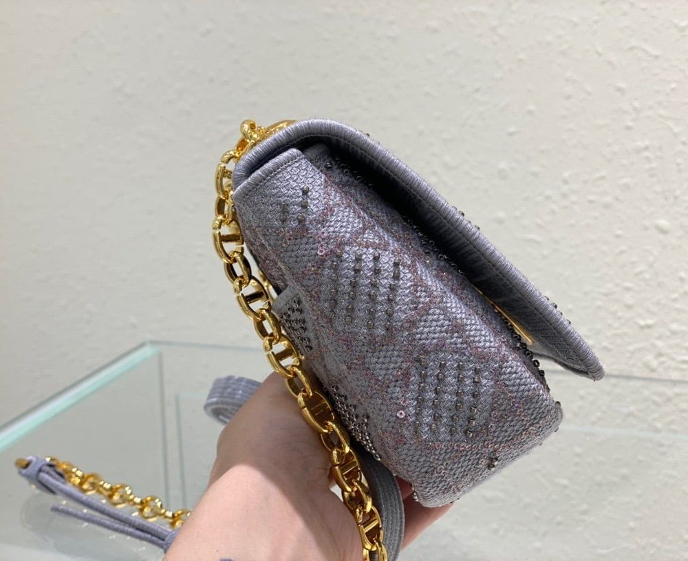 1:1 Replica Christian Dior Medium Dior Caro Bag Gray , For Women, Women’s Handbags 25.5cm/10in CD