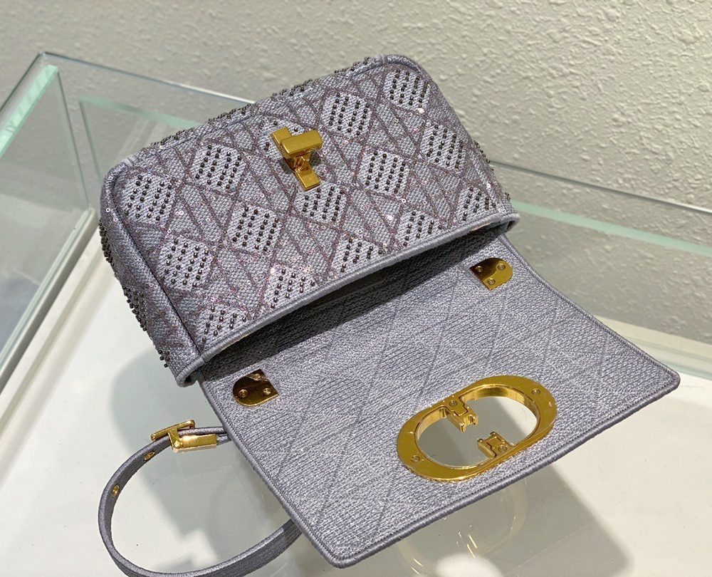1:1 Replica Christian Dior Medium Dior Caro Bag Gray , For Women, Women’s Handbags 25.5cm/10in CD