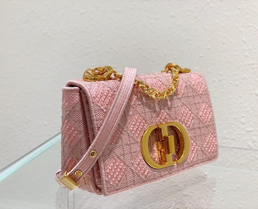 1:1 Replica Christian Dior Medium Dior Caro Bag Pink, For Women, Women’s Handbags 25.5cm/10in CD