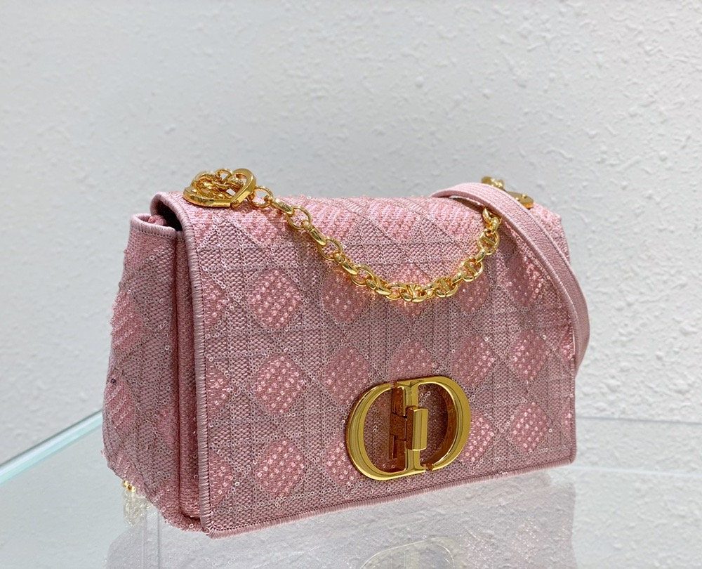 1:1 Replica Christian Dior Medium Dior Caro Bag Pink, For Women, Women’s Handbags 27.5cm/10.8in CD