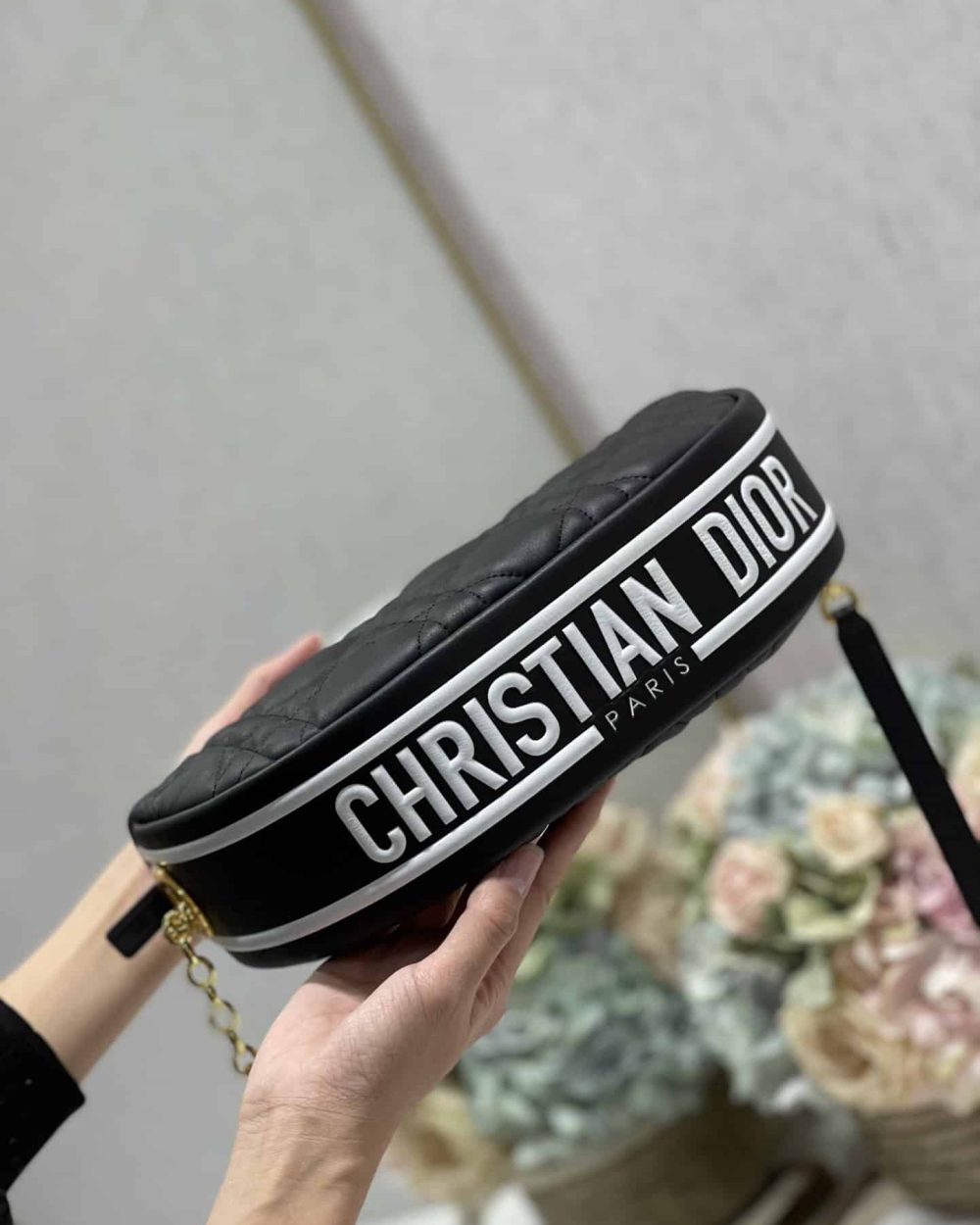 1:1 Replica Christian Dior Medium Dior Vibe Hobo Bag Black Cannage, Black, For Women Women's Handbags, Crossbody Bags, 30cm CD M7201ONOA_M911