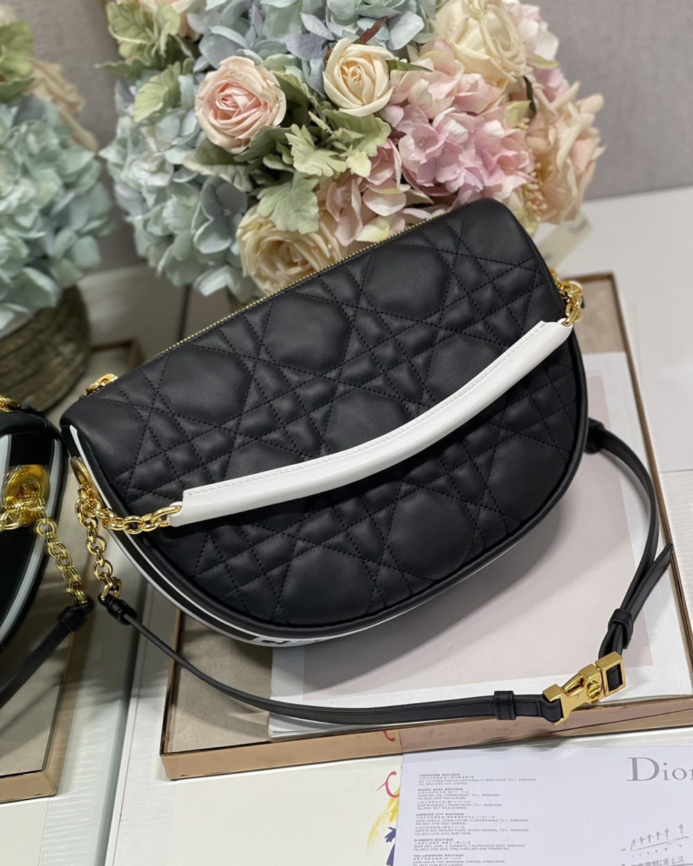 1:1 Replica Christian Dior Medium Dior Vibe Hobo Bag Black Cannage, Black, For Women Women's Handbags, Crossbody Bags, 30cm CD M7201ONOA_M911
