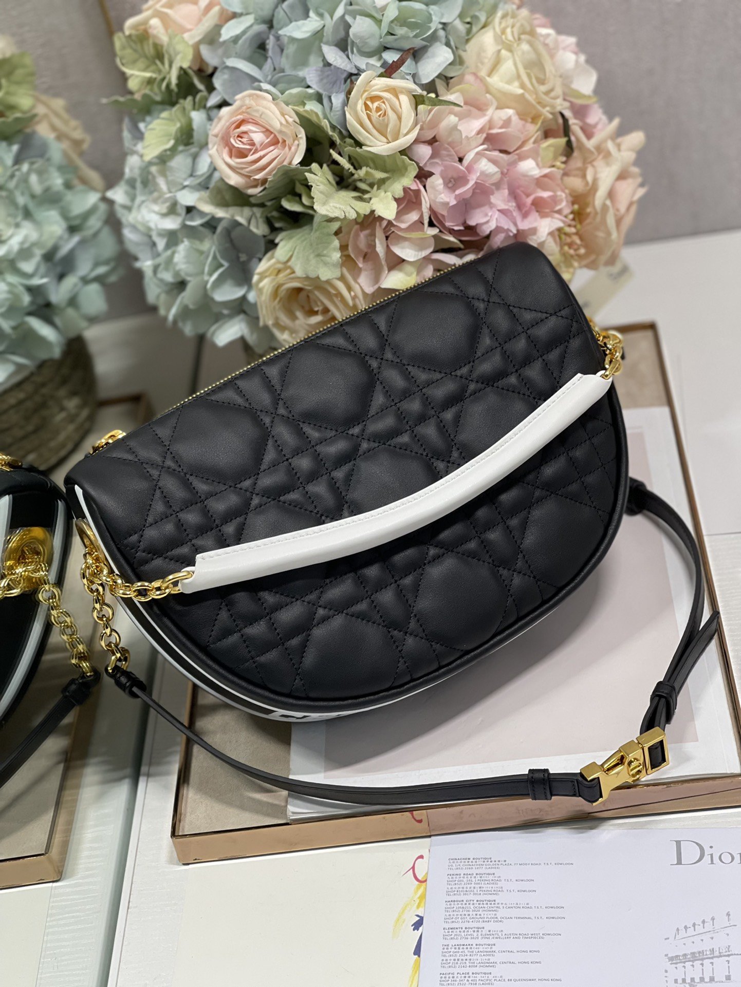 1:1 Replica Christian Dior Medium Dior Vibe Hobo Bag Black Cannage, Black, For Women Women's Handbags, Crossbody Bags, 30cm CD M7201ONOA_M911 - Image 9